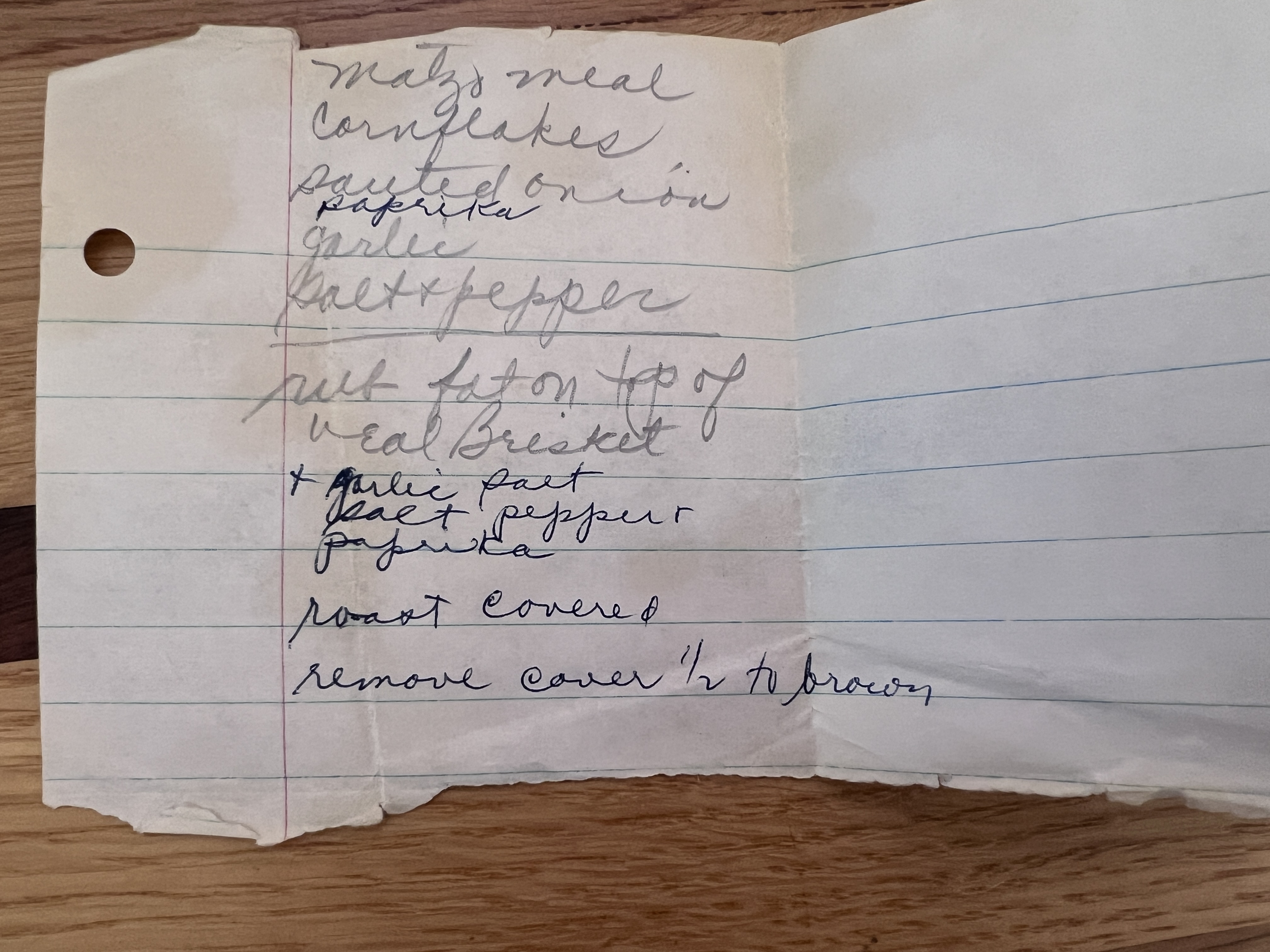 Grandma’s Enigmatic Veal Brisket Recipe